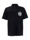 Balmain 'coin' Polo Shirt With Polo Collar In Black