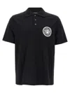 Balmain 'coin' Polo Shirt With Polo Collar In Black
