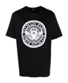 Balmain Noir Blanc Cotton T-shirts And Polos In Black