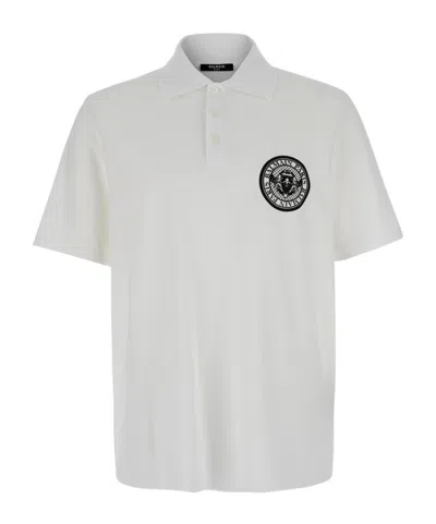 BALMAIN BALMAIN COIN-PRINTED POLO SHIRT