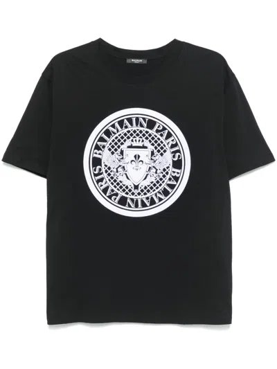 Balmain Coin T-shirt In Black