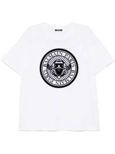 Balmain Coin T-shirt In White