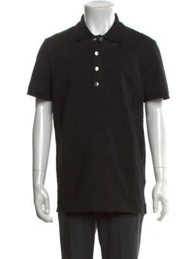 Pre-owned Balmain Collar Short Sleeve Polo Shirt In Black