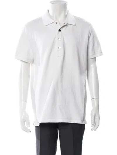 Pre-owned Balmain Collar Short Sleeve Polo Shirt In Neutral