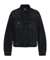Balmain Long Sleeve Silk Nylon Jacket Front Pockets In Black
