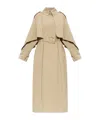 Balmain Collared Long-sleeved Coat In Beige