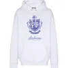 Balmain Hooded Sweater Kangaroo Pocket In White