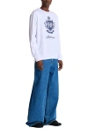 Balmain College Emblem Sweatshirt In White