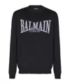 Balmain College Jacquard Knit Jumper In Black
