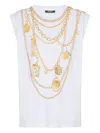 Balmain Cotton Jewellery Print Tank Top