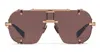 Balmain Colonel - Rose Gold / Brown Swirl Sunglasses In Brown/gold