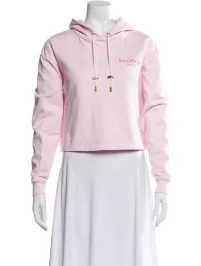 Pre-owned Balmain Colorblock Pattern Bomber Jacket In Pink