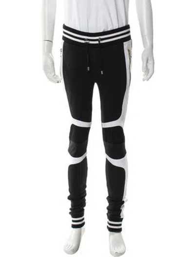 Pre-owned Balmain Colorblock Pattern Joggers In Gray