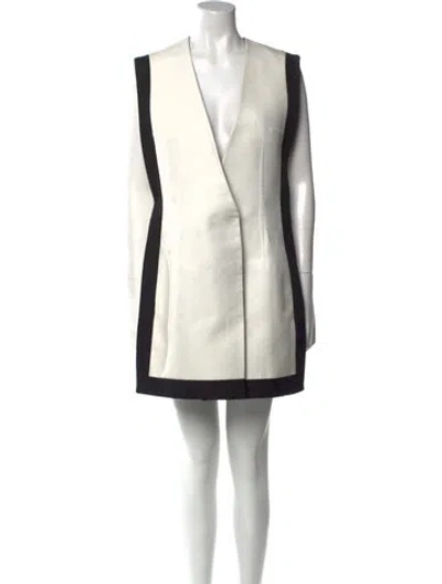 Pre-owned Balmain Colorblock Pattern Mini Dress In Black
