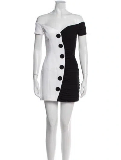 Pre-owned Balmain Colorblock Pattern Mini Dress In Multi