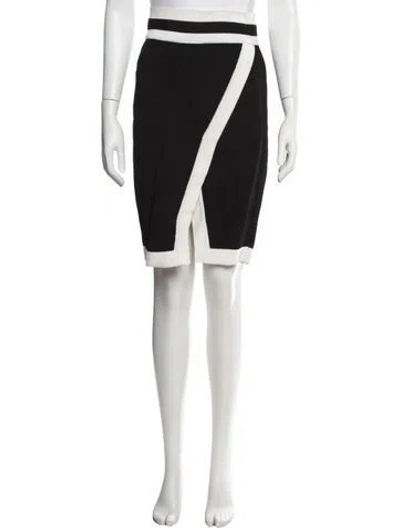 Pre-owned Balmain Colorblock Pattern Mini Skirt In Black
