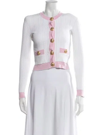 Pre-owned Balmain Colorblock Pattern Set In White