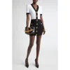 Balmain Colorblock Twisted Cable Knit Sweater Dress In Multi