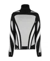 Balmain Colour-block Roll Neck Jumper In Black