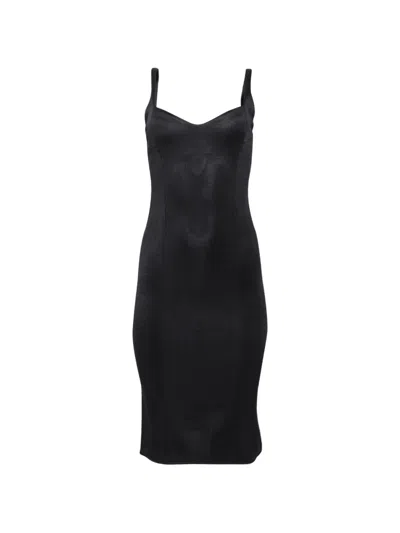 Balmain Compact-jersey Bodycon Dress In Black