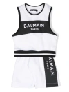 Balmain Logo-print Shorts Set In White