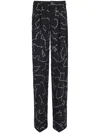 Balmain Rhinestone-embellished Constellation Trousers In Black