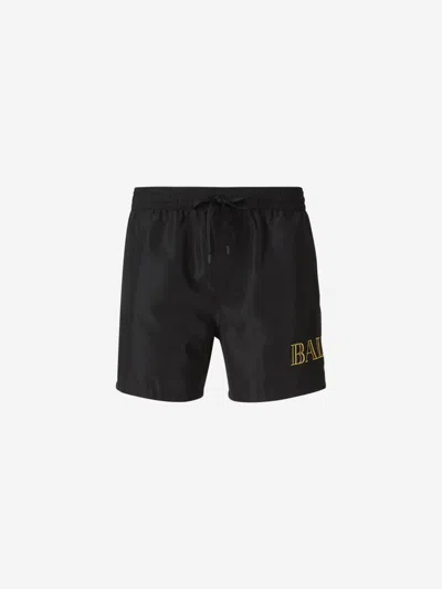 Balmain Contrast Logo Swimsuit