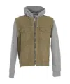 Balmain Contrast Panel Hooded Jacket In Multi