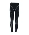 Balmain Contrast Stitch Leggings In Black