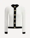 Balmain Women Ls Buttoned Torsade Knit Cardigan