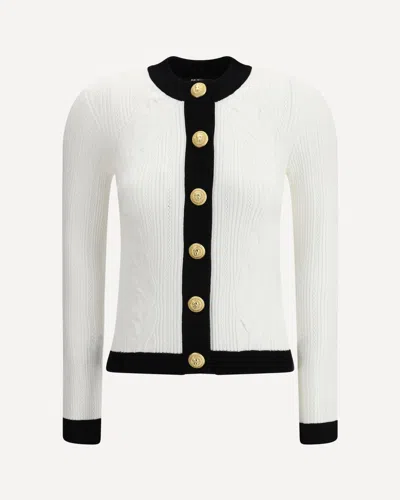 BALMAIN CONTRAST TRIM CARDIGAN