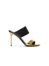 Balmain Black High Heel Mules In Black