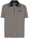 Balmain Men Labyrinth Polo Shirt With Jacquard Effect In Pattern