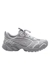 Balmain Sneakers In Mixed Materials In Grey/white