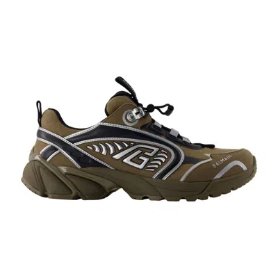 Balmain Cosmic Dust Sneakers In Brown