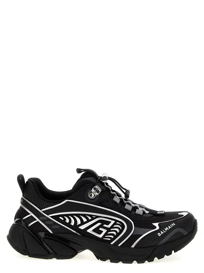 Balmain Cosmic Dust Sneakers In Black