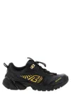 Balmain Cosmic Dust Glazed Leather Trainers In Black