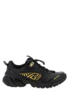 Balmain Cosmic Dust Glazed Leather Trainers In Black