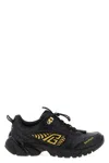 Balmain Cosmic Dust Glazed Leather Trainers In Black