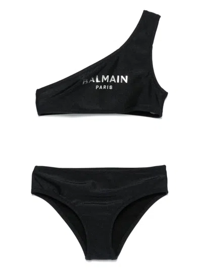 Balmain Kids' Costume Con Logo In Black