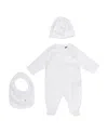 Balmain Cotton Babygrow Set (set Of Two) In White