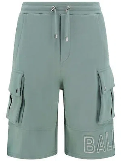 Pre-owned Balmain Cotton Bermuda Shorts In Green