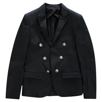 Pre-owned Balmain Cotton Blazer In Black