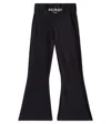 Balmain Girls Black Flared Leggings In Black