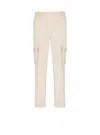 Balmain Cargo Cotton Pants Pockets In Neutral