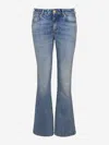 Balmain Cotton Flare Jeans In Blue