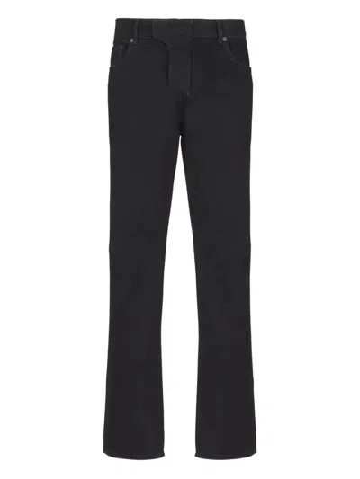 Balmain Vintage Black Denim Pants With Classic Five-pocket Design