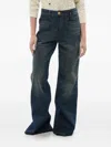 Balmain 4-pocketed Flared Fit Denims With Jewel Button