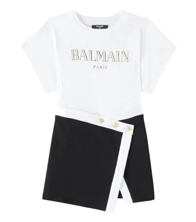 BALMAIN COTTON JERSEY DRESS