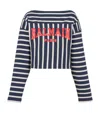 Balmain Striped T-shirt In Blue